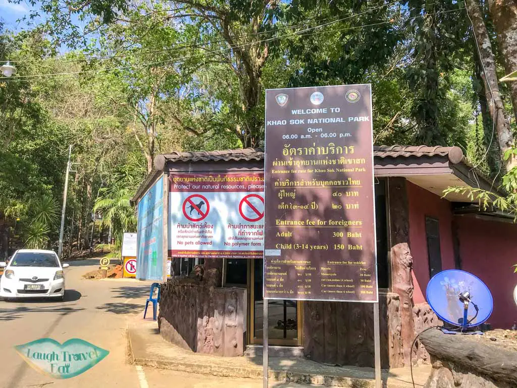 national park entrance khao sok thailand - laugh travel eat