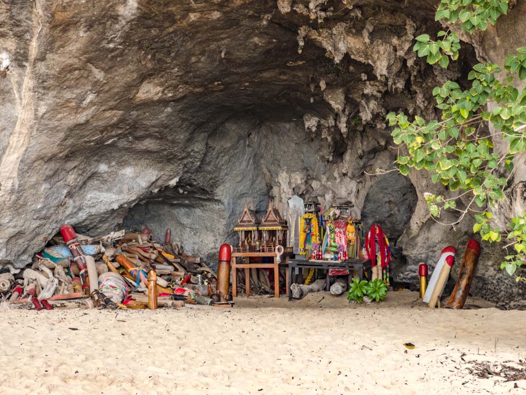 penis shrine phra nang beach railey krabi thailand - laugh travel eat