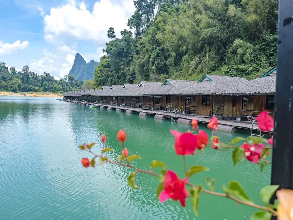 praiwan raft house chiew larn lake khao sok national park Thailand - laugh travel eat