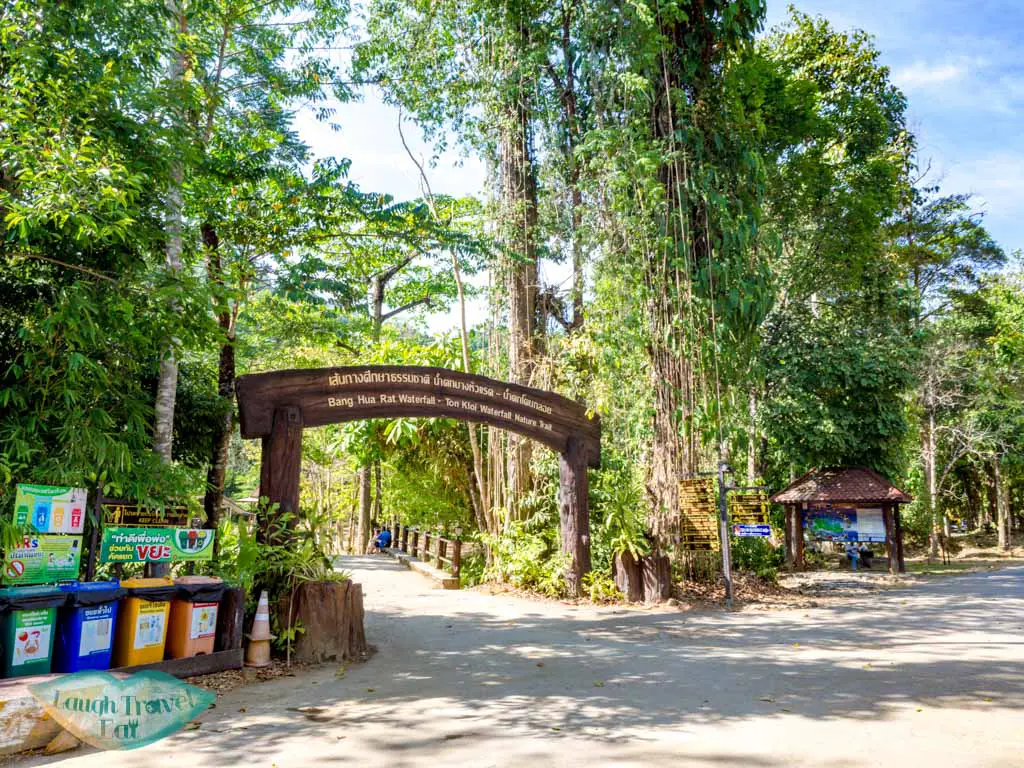 start of Bang Hau Rad Nature Trail khao sok thailand - laugh travel eat