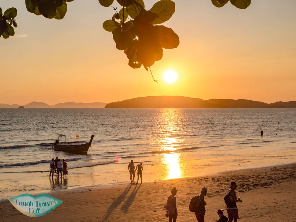 sunset ao nang krabi thailand - laugh travel eat