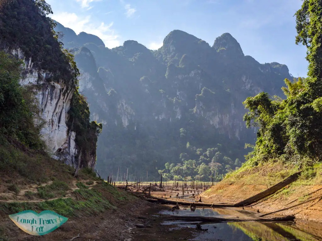 to Pra Kay Petch Cave cheow lan lake khao sok thailand - laugh travel eat