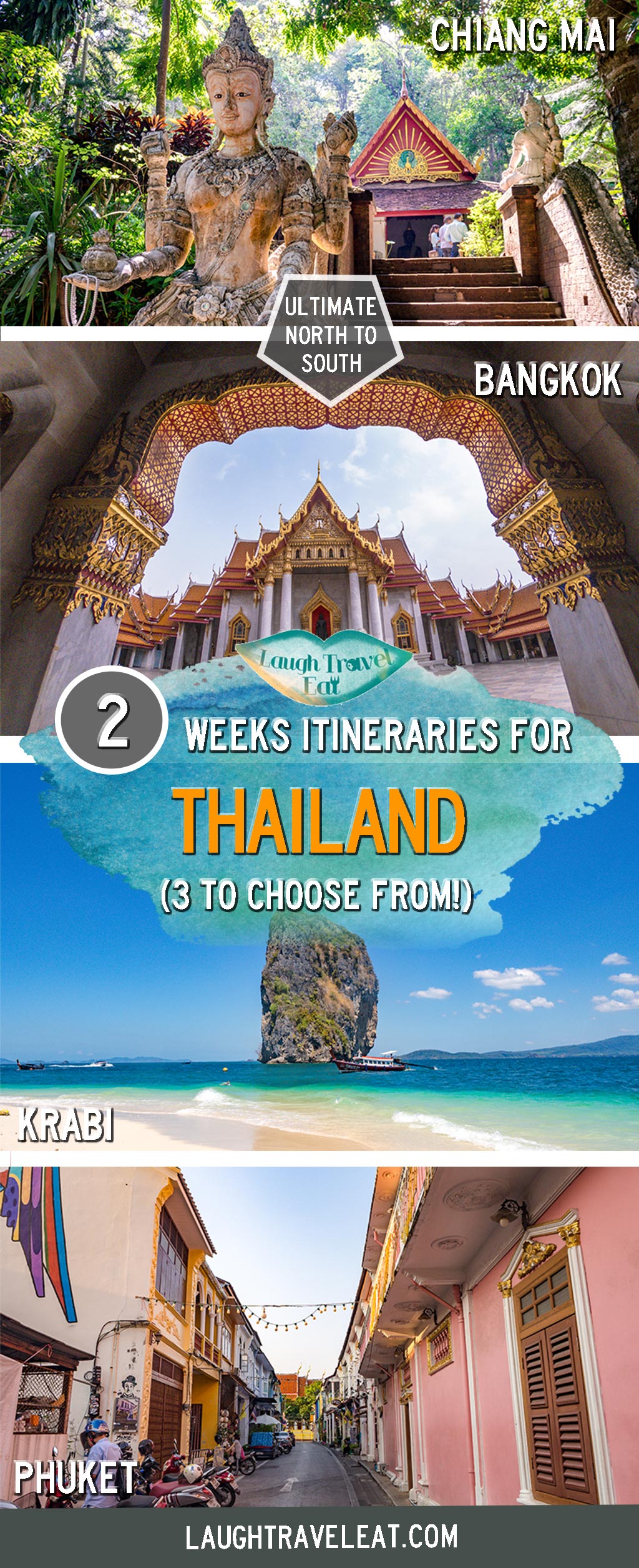 Thailand is one of the most popular countries to backpack and two weeks would be enough time to see some highlights! Arguably the best country for both beginner and experienced backpackers, you can meet like minded travelers in cultural and foodie cities or go off the beaten path and experience the local life or natural sights. Whether you enjoy Here are a few two week itineraries for you: #Thailand #itinerary #backpacking