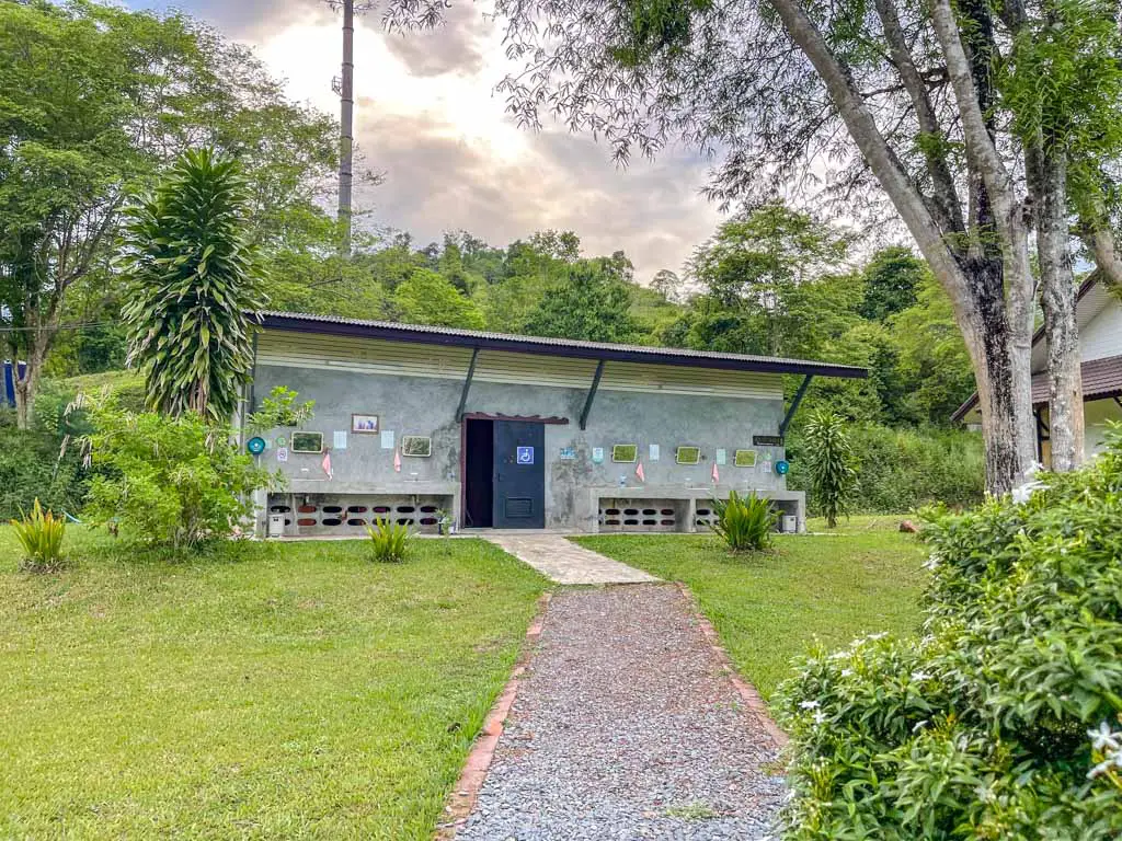 bathroom at Kui Buri national park hua hin thailand - laugh travel eat