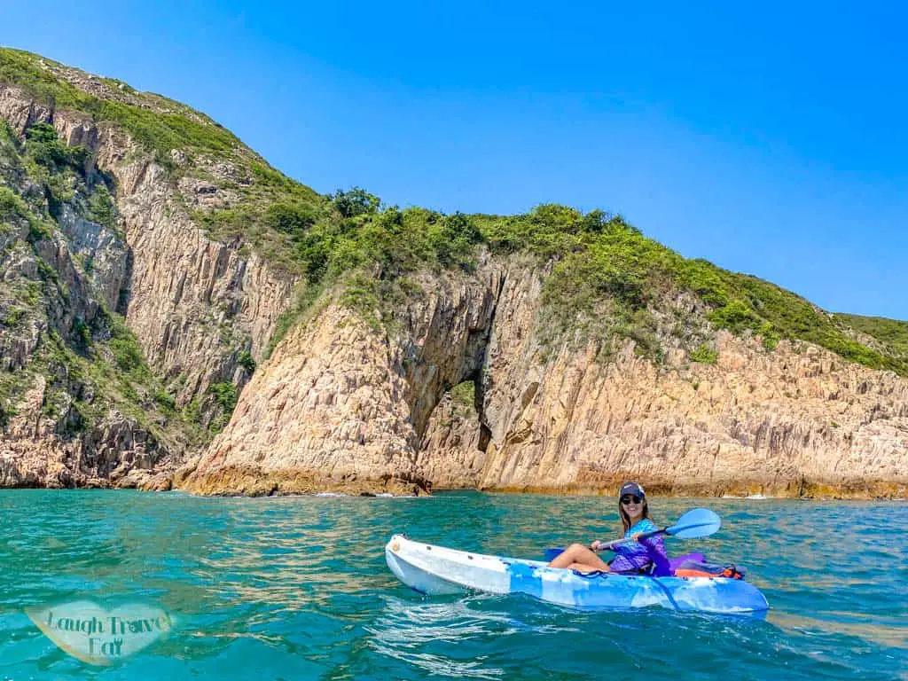 goldfish tail jin island sai kung kayaking hong kong - laugh travel eat