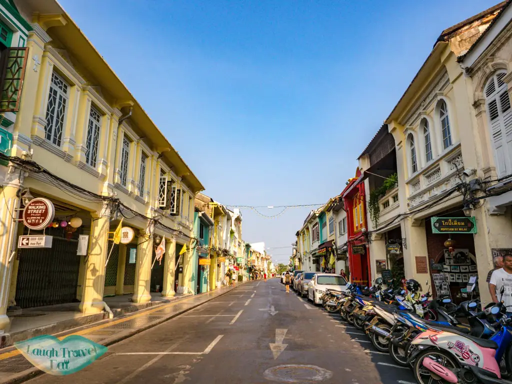 main street phuket town thailand - laugh travel eat