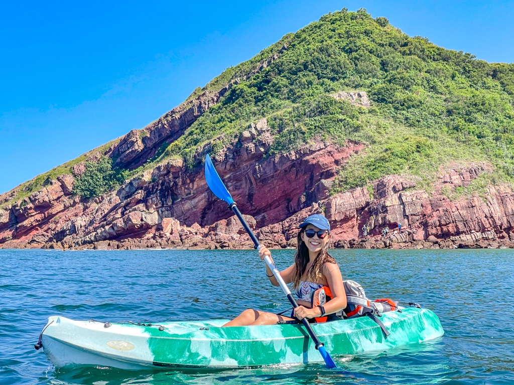 me in front of port island lau shui hang tam sai kung hong kong - laugh travel eat