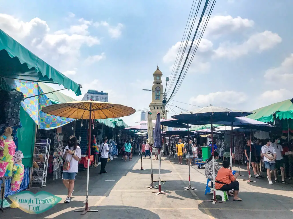 central clock tower chatuchak market bangkok thailand - laugh travel eat