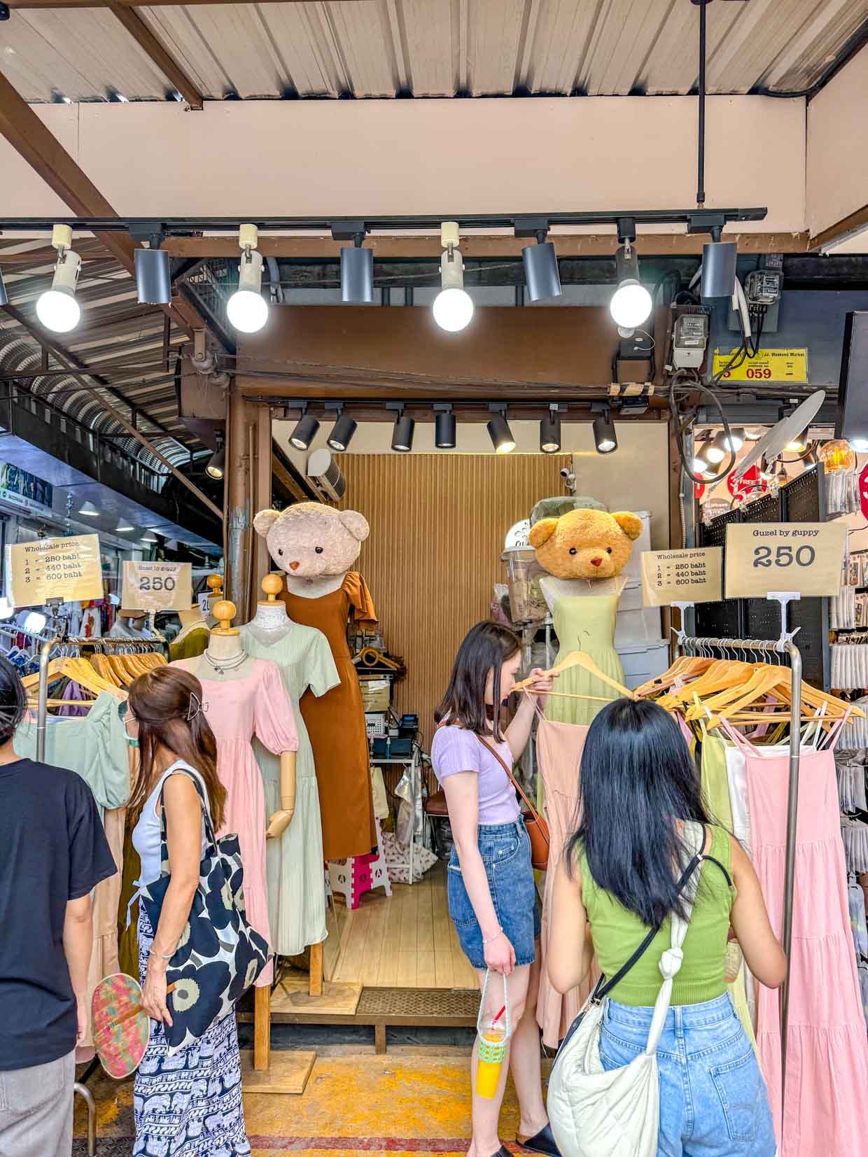 staple dresses section 5 chatuchak market bangkok thailand - laugh travel eat