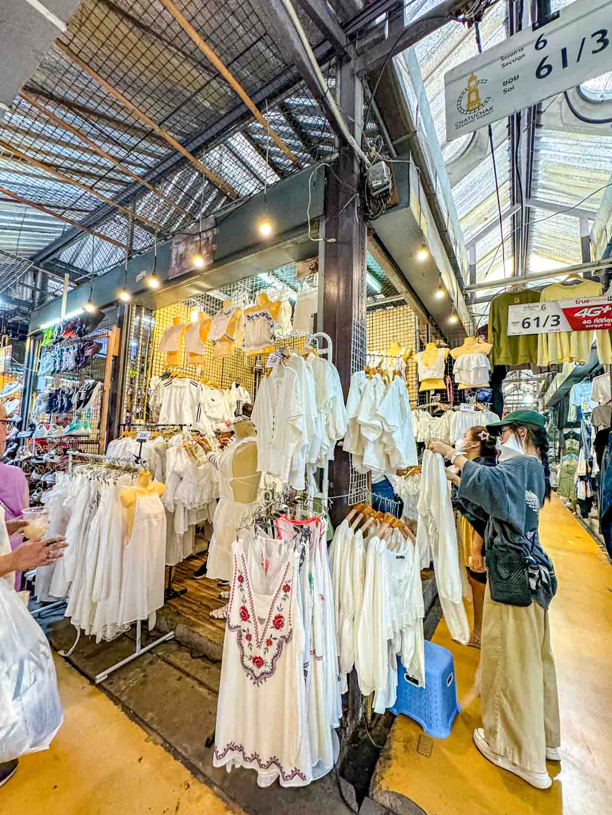 white shop section 6 chatuchak market bangkok thailand - laugh travel eat