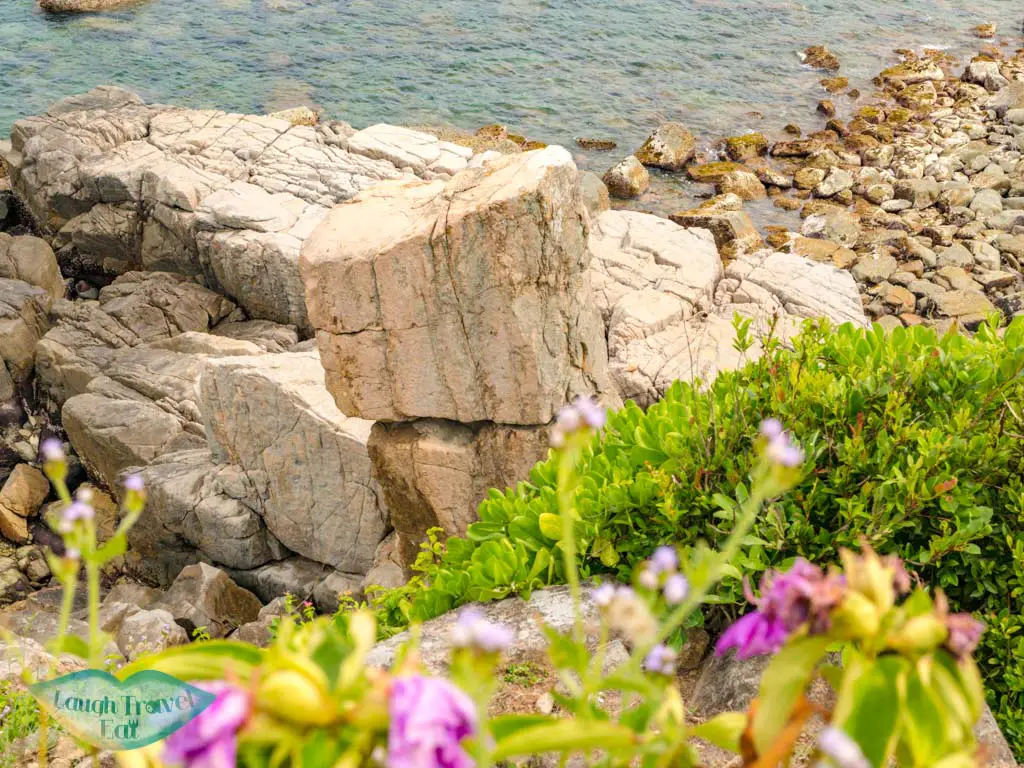 balanced rock grass island sai kung hong kong - laugh travel eat