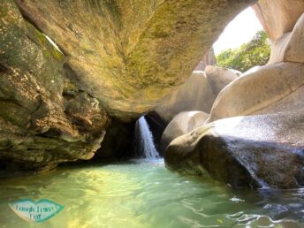 hidden waterfall at the top madai stream Ma On Shan Hong Kong - laugh travel eat