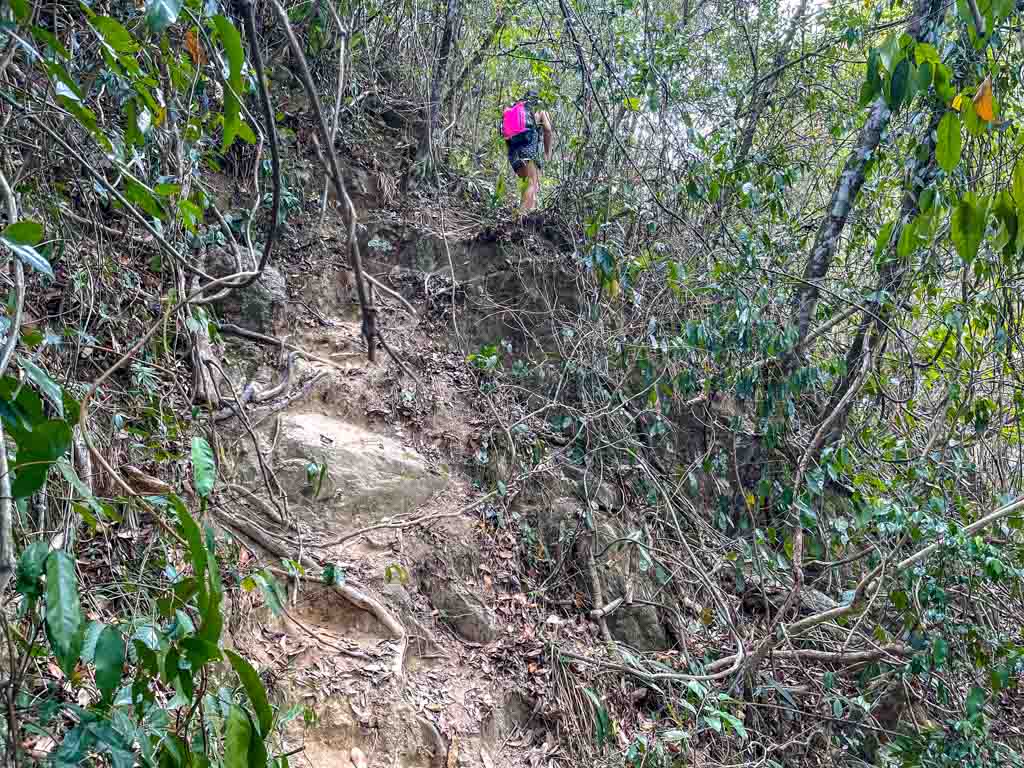 hula skirt falls to bigger waterfall ping nam stream trek fanling new territories hong kong - Laugh Travel Eat-2
