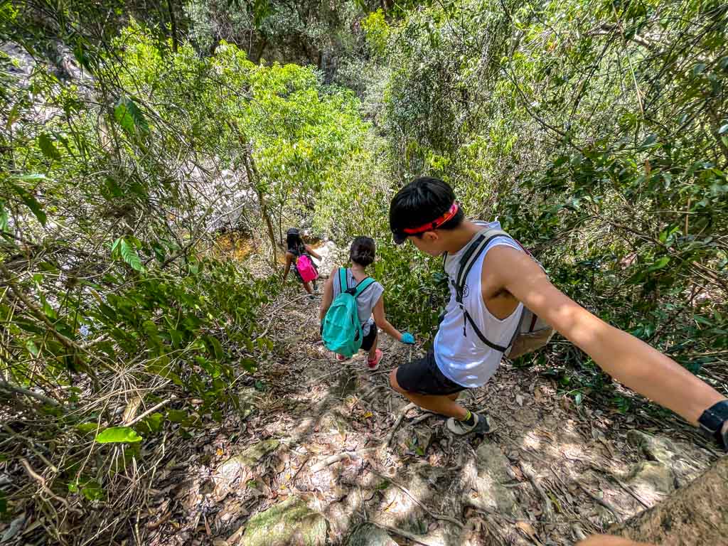 hula skirt falls to bigger waterfall ping nam stream trek fanling new territories hong kong - Laugh Travel Eat-2