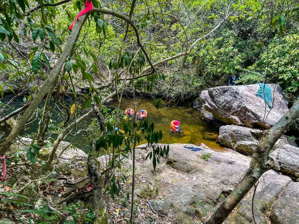 small waterfalls to small pools ping nam stream trek fanling new territories hong kong - Laugh Travel Eat