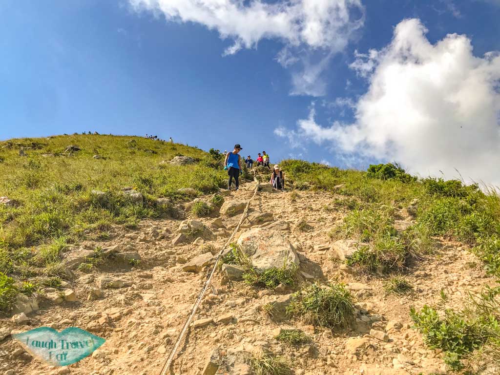 steepest part down ap lei pai from yuk kwai shan hong kong - laugh travel eat