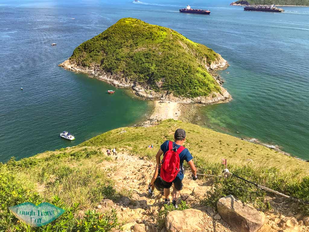steepest part down ap lei pai from yuk kwai shan hong kong - laugh travel eat
