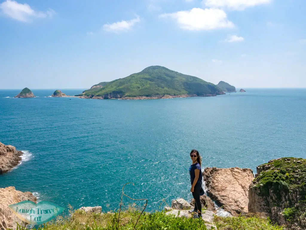 view of basalt island from bluff island sai kung hong kong - laugh travel eat