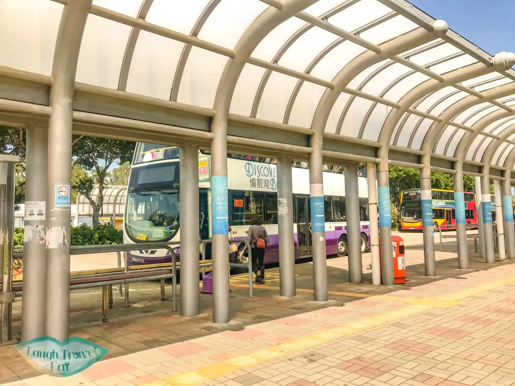 bus from sunny bay mtr to discovery bay lantau island hong kong - laugh travel eat
