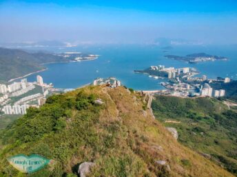 drone shot lo fu tau lantau island hong kong - laugh travel eat