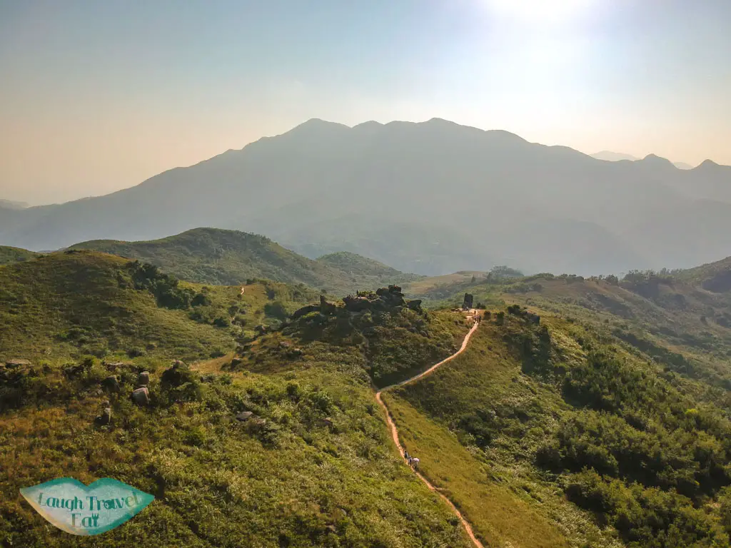 drone shot pun to shek lo fu tau lantau island hong kong - laugh travel eat