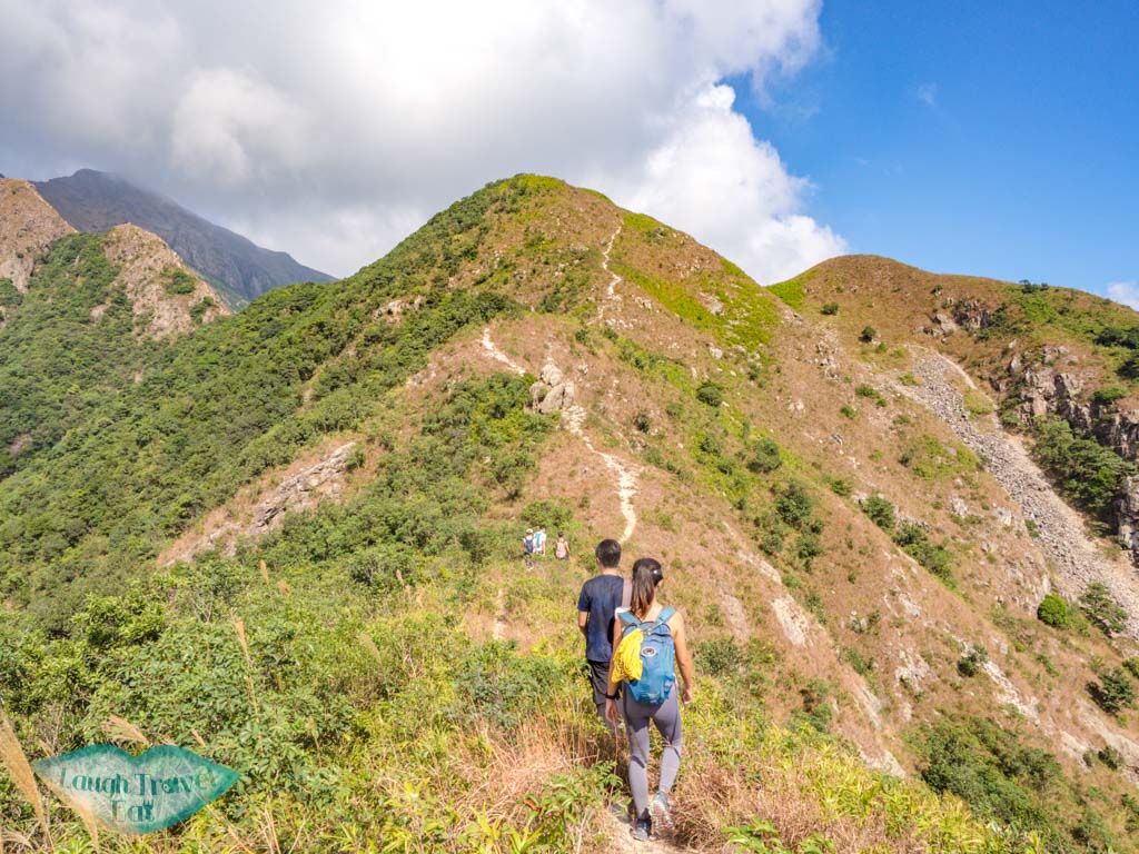 going up to junction with east kau nga mid kau nga trail start stop lantau island hong kong - laugh travel eat