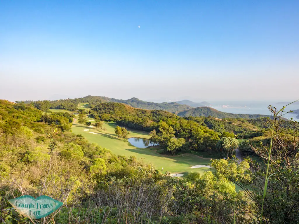 golfcourse below pun to shek to olympic trail lo fu tau lantau island hong kong - laugh travel eat