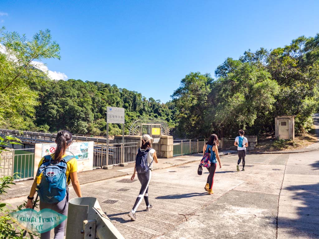 shek pik police stand bus stop lantau island hong kong - laugh travel eat