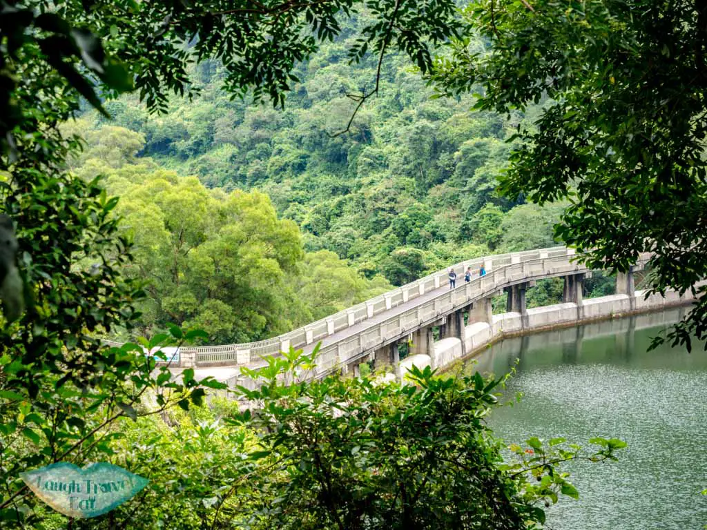 Hok Tau Reservoir viewed from above new territories hong kong - laugh travel eat