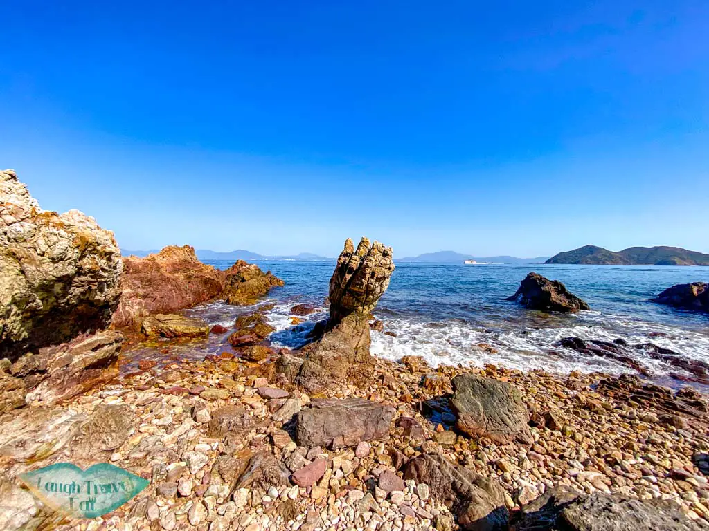 devils fist bluff head wong chuk kok tsui plover cove hong kong - laugh travel eat