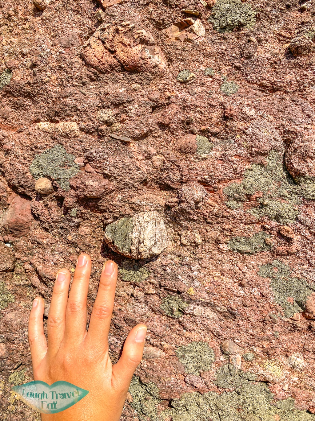 devonian conglomerate plover cove country park trail hong kong - laugh travel eat