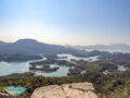 lower rock reservoir island viewpoint tai lam country park yuen long hong kong - laugh travel eat