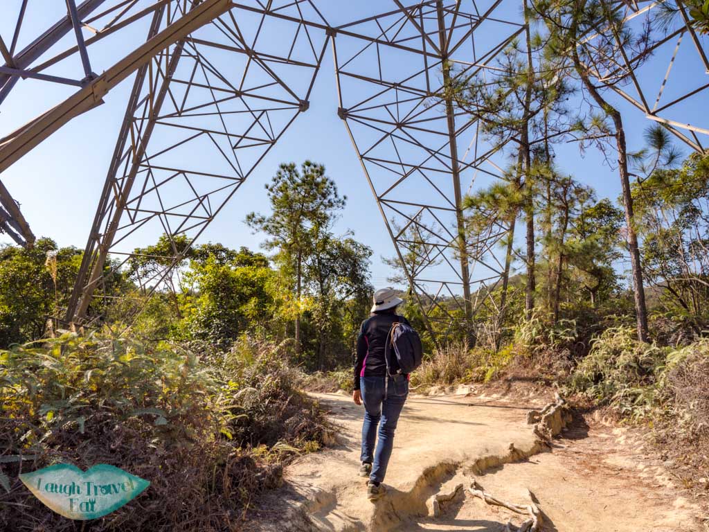 under transformer on the way to reservoir island viewpoint tai lam country park yuen long hong kong - laugh travel eat