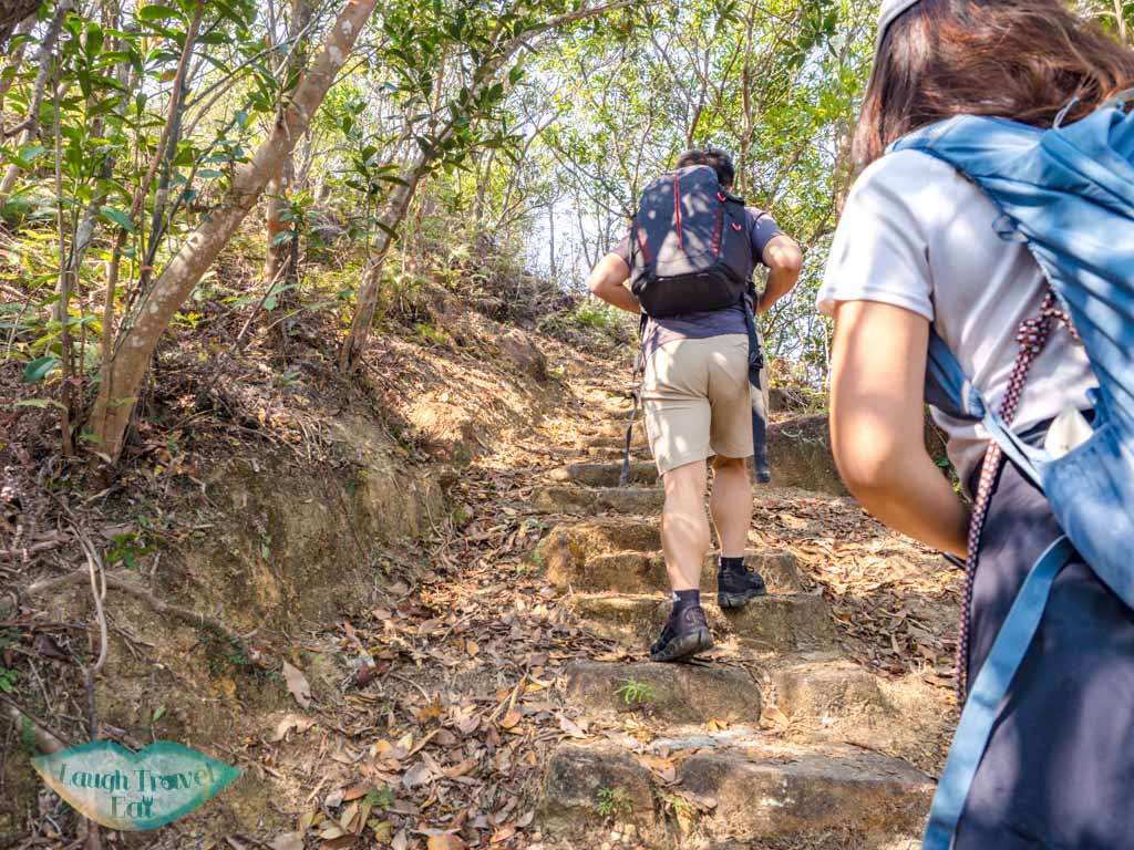 trail start up lo fu kei shek tiger climb rock shek uk shan sai kung hong kong - laugh travel eat