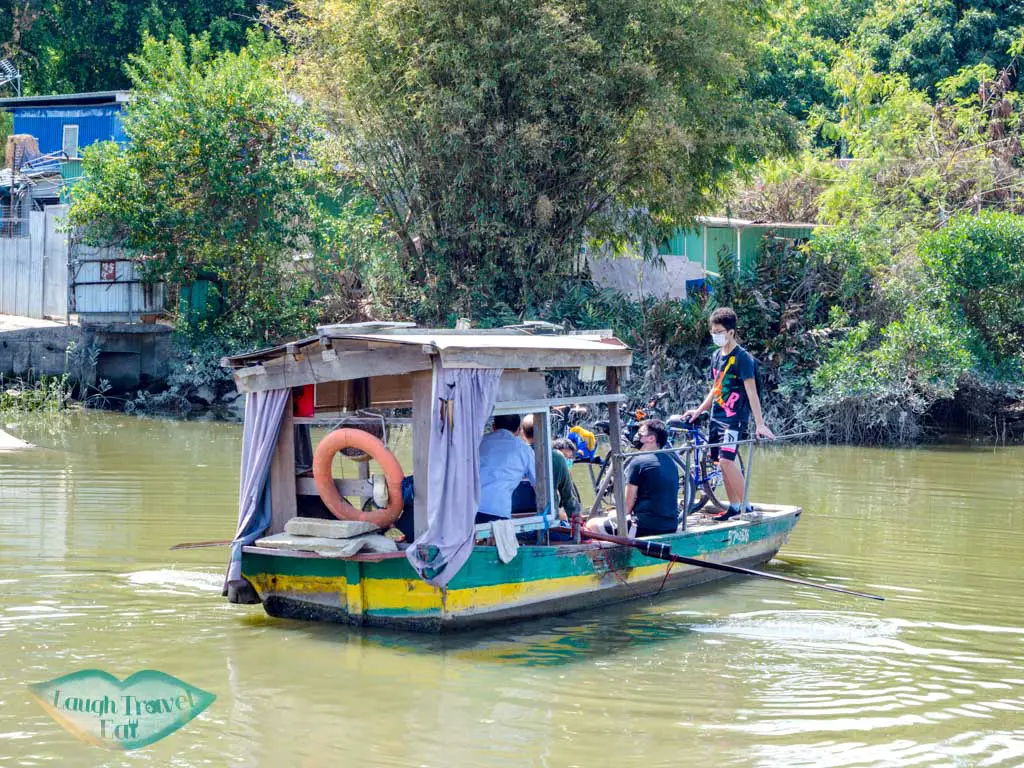 ferry from nam sang wai across river yuen long hong kong - laugh travel eat