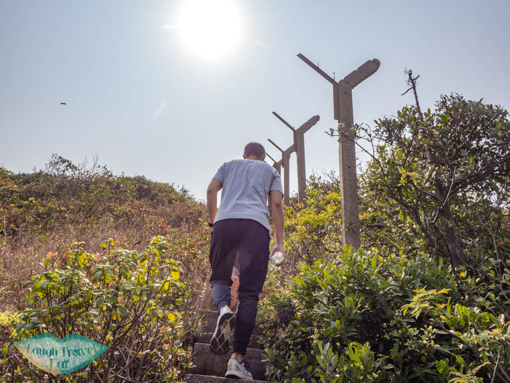 trail start to first peak devil's claw chung hom kok hong kong - laugh travel eat