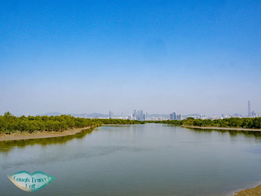 view of shenzhen river along nam sang wai road yuen long hong kong - laugh travel eat