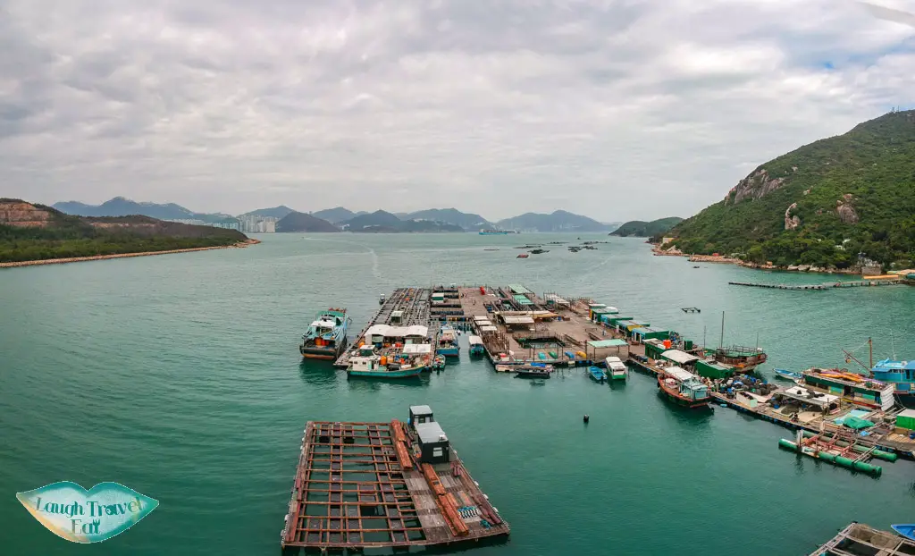 drone shot Lamma Fisherfolk's Village lamma rainbow seafood restaurant sok kwu wan lamma island hong kong island hong kong - laugh travel eat