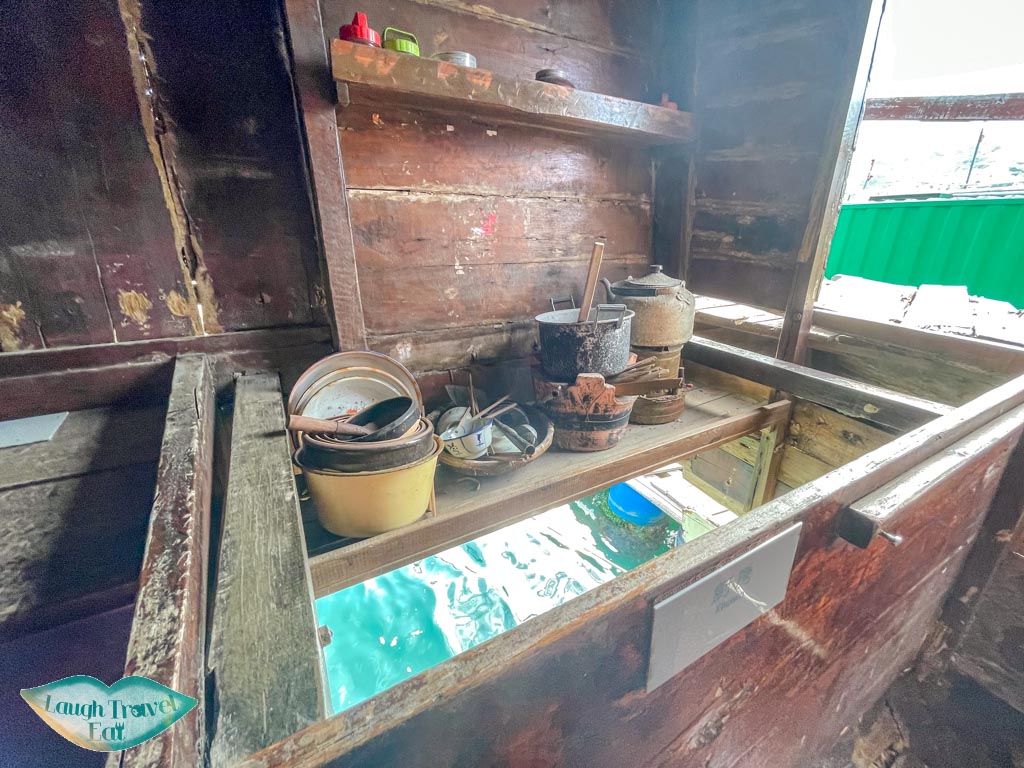 kitchen on old fishing boat Lamma Fisherfolk's Village lamma rainbow seafood restaurant sok kwu wan lamma island hong kong island hong kong - laugh travel eat