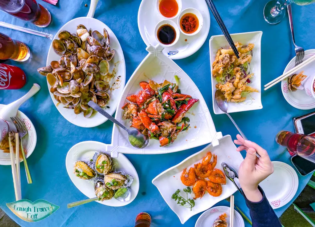 luxury seafood set lamma rainbow seafood restaurant sok kwu wan lamma island hong kong island hong kong - laugh travel eat