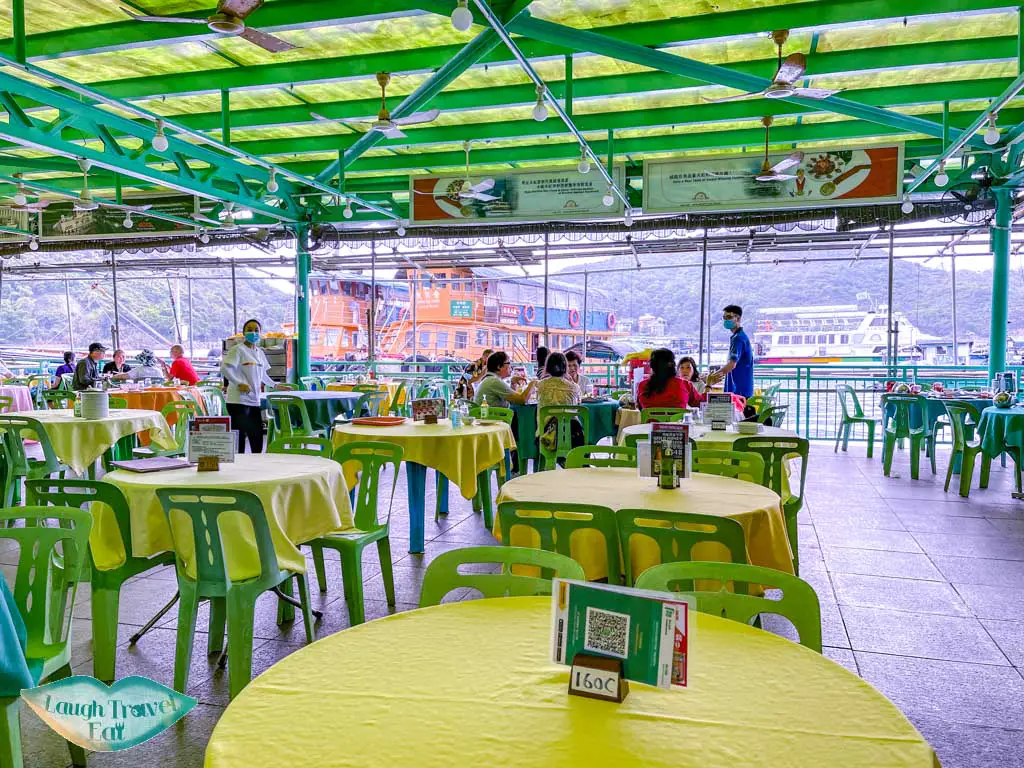 outdoor seating lamma rainbow seafood restaurant sok kwu wan lamma island hong kong island hong kong - laugh travel eat