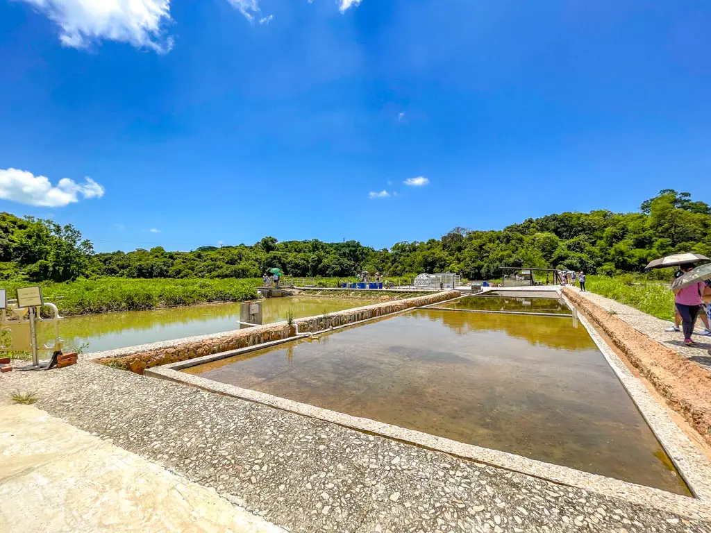 wide view of salt pan yim tin tsai sai kung hong kong - laugh travel eat