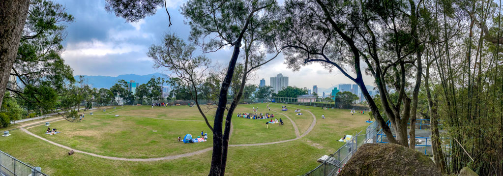 checkerboard hill top view kowloon hong kong - laugh travel eat