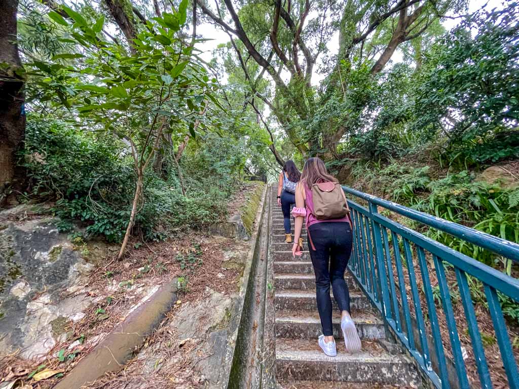 junction road stairs to go to checkerboard hill lok fu park kowloon hong kong - laugh travel eat