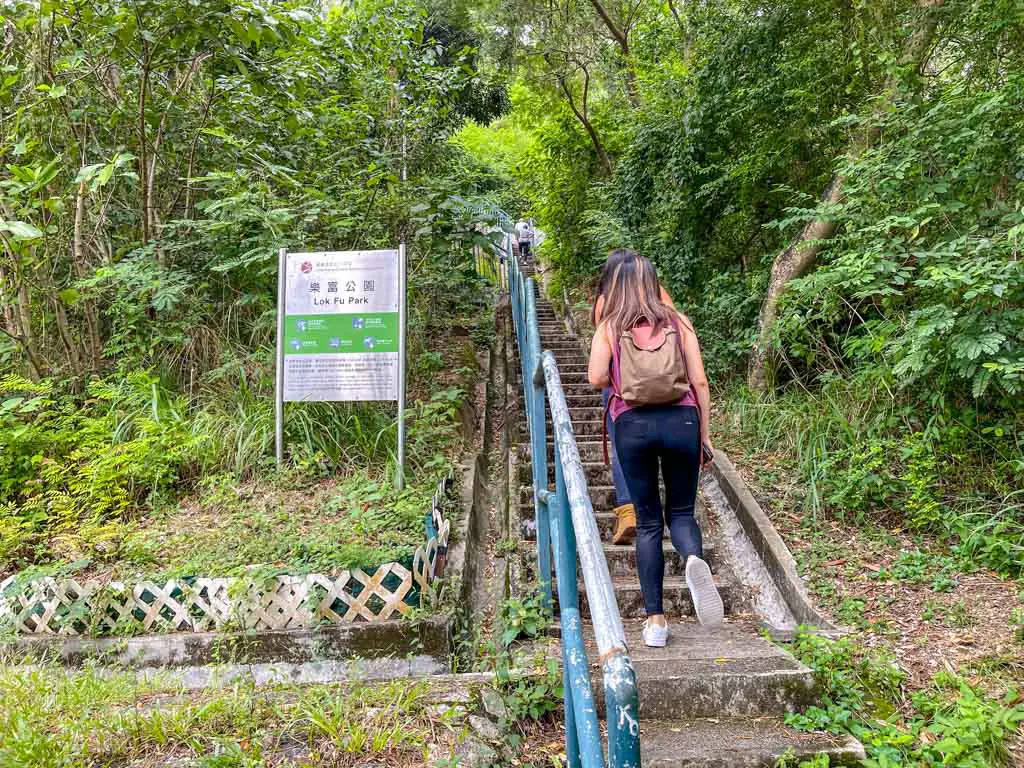 junction road stairs to go to checkerboard hill lok fu park kowloon hong kong - laugh travel eat