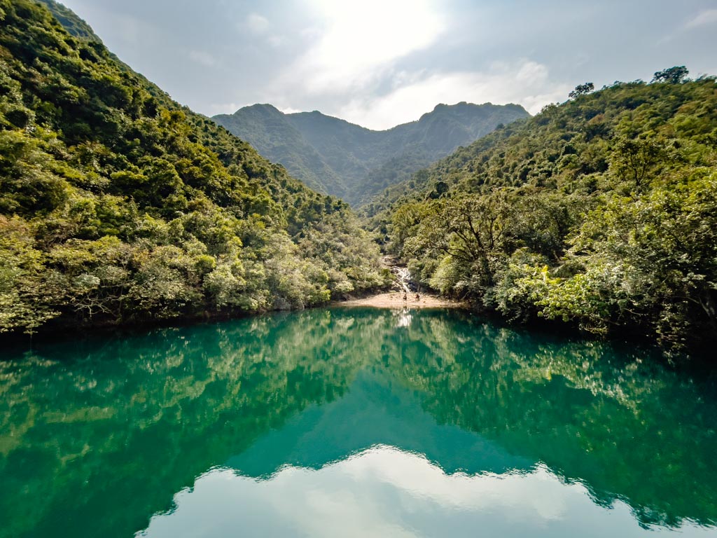 view of ngau wu reservoir Ma On Shan hong kong - laugh travel eat