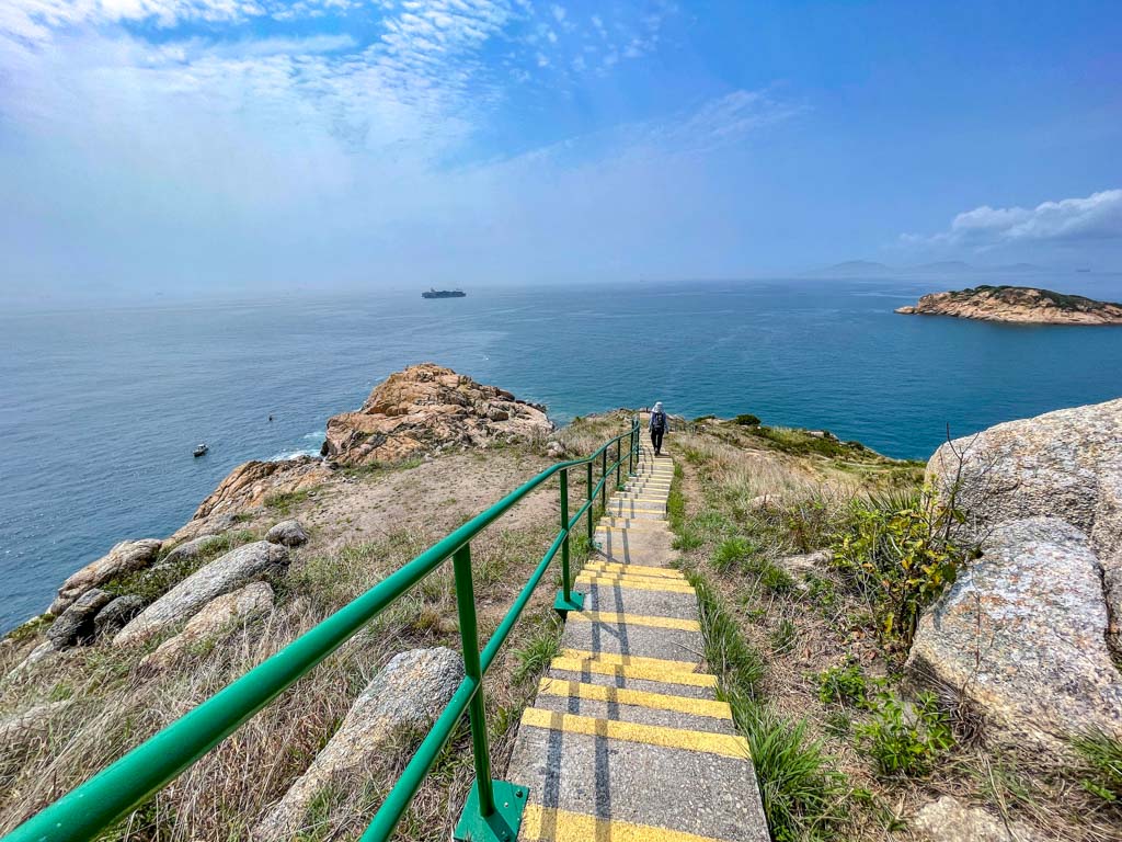 down from lighthouse route 1 po toi country trail po toi island hong kong - laugh travel eat