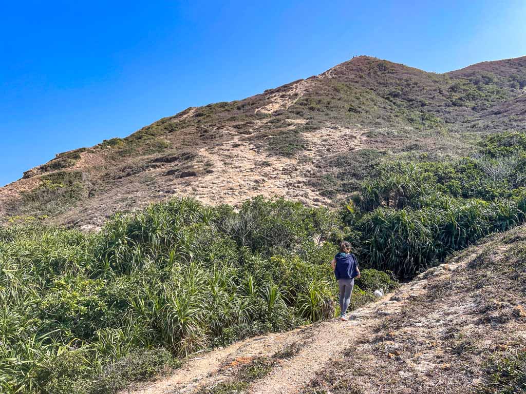 going up to the highest point cheung tsui sai kung hong kong 一尖三咀過四灣 - laugh travel eat