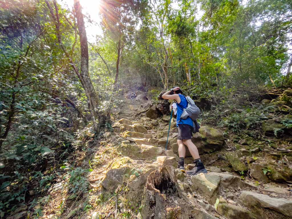 middle fall to main fall ng tung chai waterfall hike hong kong - laugh travel eat