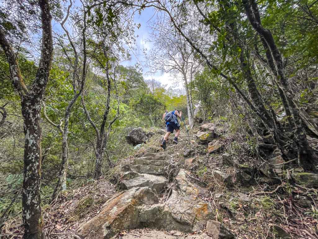 scatter fall to junction ng tung chai waterfall hike hong kong - laugh travel eat